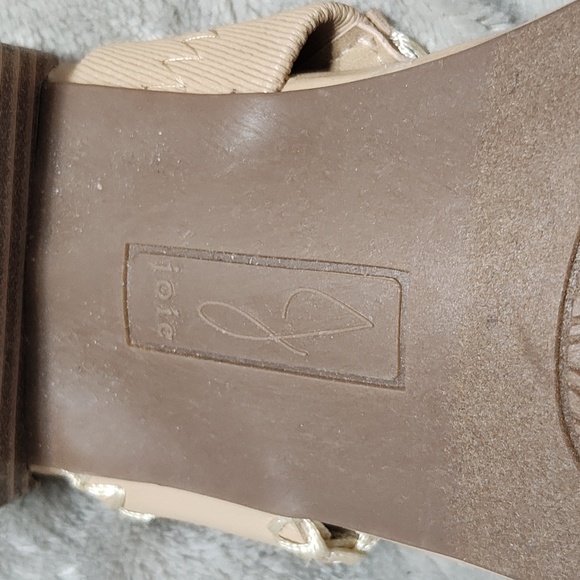 JOIE WOMENS SHOES CHIARA SANDALS SLIP ON 2 STRAPS TAN - Picture 7 of 11